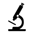 Símbolo vectorial de microscopio