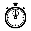 Símbolo vectorial de cronómetro