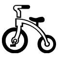 Icono vectorial de triciclo