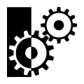 Símbolo vectorial de engranes