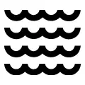 Símbolo vectorial de agua