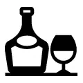 Pictograma vectorial de bebidas alcohólicas