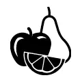 Pictograma vectorial de frutas