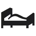 Símbolo vectorial de hotel, cama