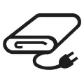 Pictograma vectorial de frazada eléctrica