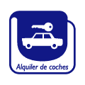 Pictograma vectorial Alquiler de coches.