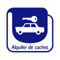 Pictograma vectorial Alquiler de coches