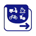 Pictograma vectorial Dirección derecha
