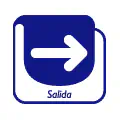 Pictograma vectorial Dirección de salida