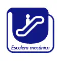 Pictograma vectorial escalera mecánica