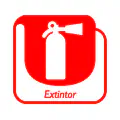 Pictograma vectorial extintor