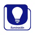 Pictograma vectorial iluminación