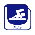 Pictograma vectorial piscina