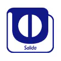 Pictograma vectorial salida