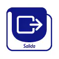 Pictograma vectorial de salida