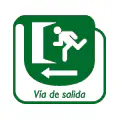 Pictograma vectorial vía de salida