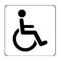 Pictograma vectorial persona con discapacidad (minusválido)