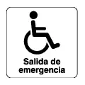 Pictograma vectorial persona con discapacidad salida de emergencia