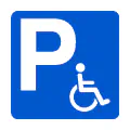 Pictograma vectorial: parking reservado para personas con discapacidad