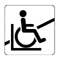 Icono vectorial: ascensor para silla de ruedas