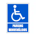 Símbolo vectorial: parking para minusválidos, silla de ruedas, persona con discapacidad