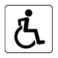 Icono vectorial: persona con discapacidad activa