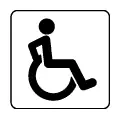 Pictograma vectorial: persona con discapacidad activa