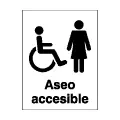 Icono vectorial: aseos accesibles a minusválidos en silla de ruedas