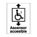 Pictograma vectorial ascensor accesible en silla de ruedas