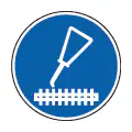 Pictograma vectorial lubricar hoja de corte. Gráfico de mantenimiento de maquinaria.
