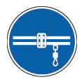 Pictograma vectorial de arnés de seguridad. Gráfico de prevención de caídas en altura.
