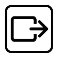Pictograma vectorial salida. Señalización técnica de dirección de egreso y puertas.