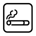 Pictograma vectorial: permitido fumar. Zona habilitada para fumadores.