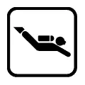 Pictograma vectorial de submarinismo. Símbolo para centros de buceo y snorkel.