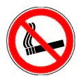 Pictograma vectorial de área sin humo. Gráfico de prohibición de fumar en interiores.