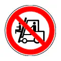 Pictograma vectorial de prohibido transportar personas. Símbolo de seguridad en maquinaria industrial.