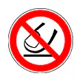 Pictograma vectorial de no tocar superficie. Símbolo de prevención de quemaduras o daños.