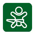 Pictograma vectorial de pediatría. Icono de bebé para señalética infantil.