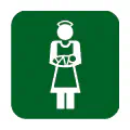 Pictograma vectorial de recién nacido. Icono de neonatología y cunas.