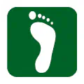 Pictograma vectorial de podología. Icono de cuidado de los pies y ortopedia.