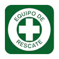 Pictograma vectorial de equipo de rescate. Símbolo de salvamento y emergencias.