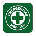 Pictograma vectorial de emergencias médicas. Icono de asistencia sanitaria urgente.