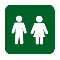 Pictograma vectorial de baño infantil. Gráfico de aseo para niños y niñas.