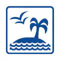 Pictograma vectorizado de isla