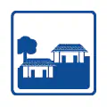 Pictograma vectorizado de Pueblo pintoresco
