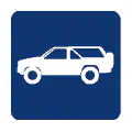 Pictograma vectorial de todoterreno 4x4. Icono de aventura y off-road.