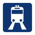 Pictograma vectorial de metro. Icono de transporte suburbano.