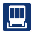 Pictograma vectorial de tren de metro. Gráfico de transporte metropolitano.