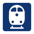 Pictograma vectorial de transporte subterráneo. Icono de red de metro.