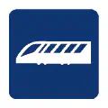 Pictograma vectorial de tren de alta velocidad. Símbolo de tren rápido.